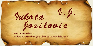 Vukota Jošilović vizit kartica